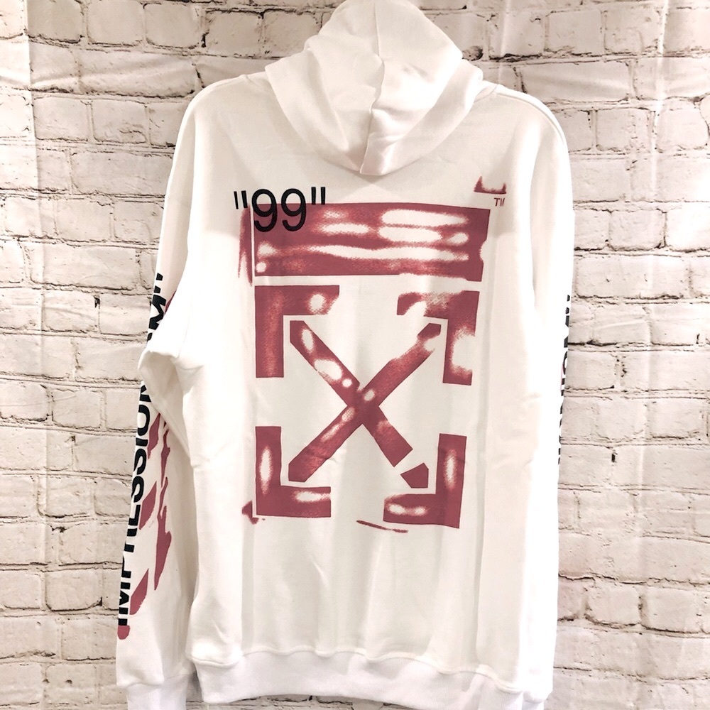 āSOLDāšHP x 2šOff-Whiteš„AUTH Graffiti Arrows Hoodieš„Official PBš„ - Picture 2 of 16